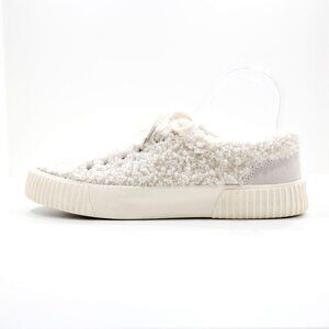 Splendid Trinity Ivory White Faux-Fur Low Top Sneakers - 8